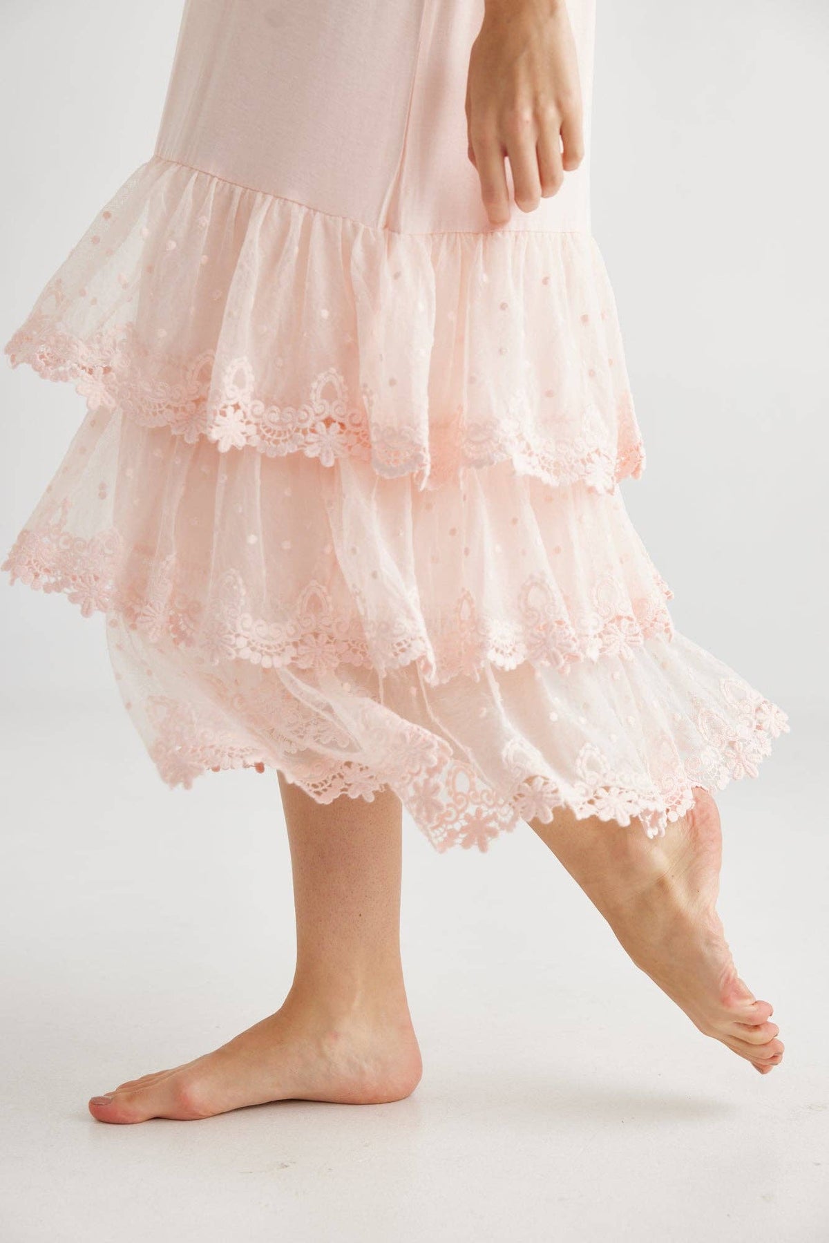 Evangeline Slip Dress in Ballerina Pink