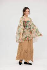 Ariel Chiffon Top - Marigold Rose Print