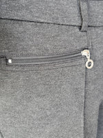 Carre Noir Pull on Zip detail Pants - Heather Grey