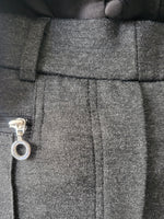 Carre Noir Pull on Zip detail Pants - Heather Grey