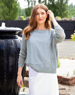 Mesh Knit Top from White on Black Clothing NZ -Silver