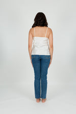 Carmen Kristein Luxury Loungewear - Pearl Silk Lace Cami