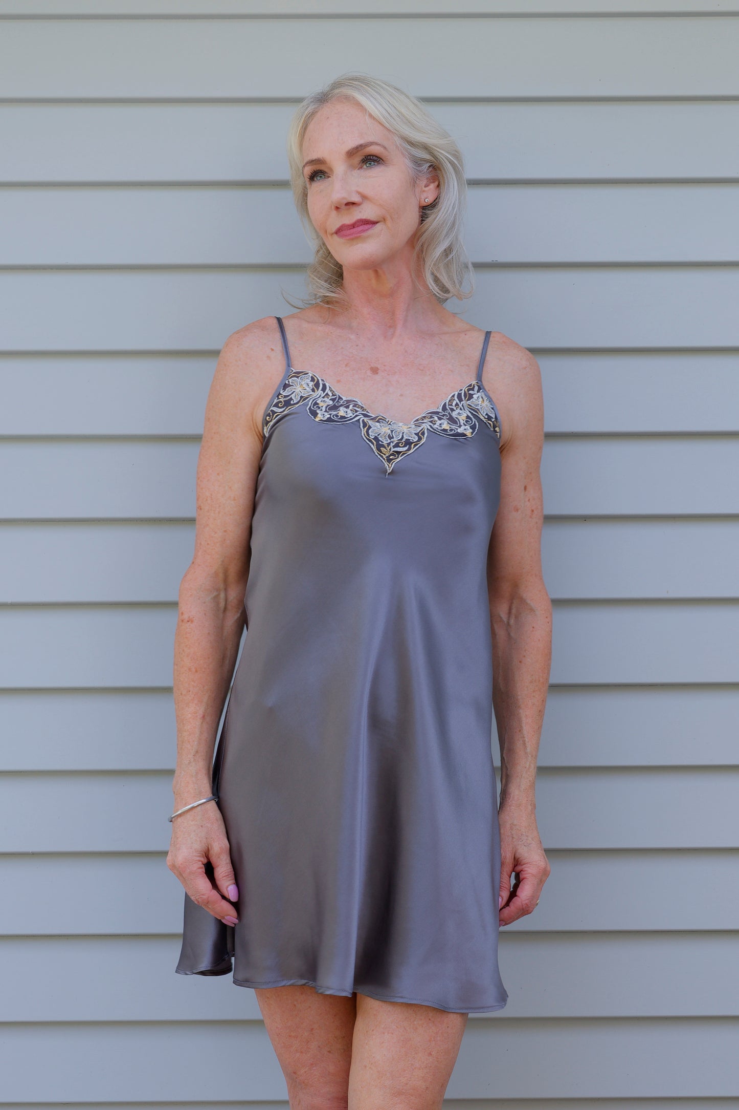 Silk Lace Chemise from Carmen Kristen luxury Loungewear
