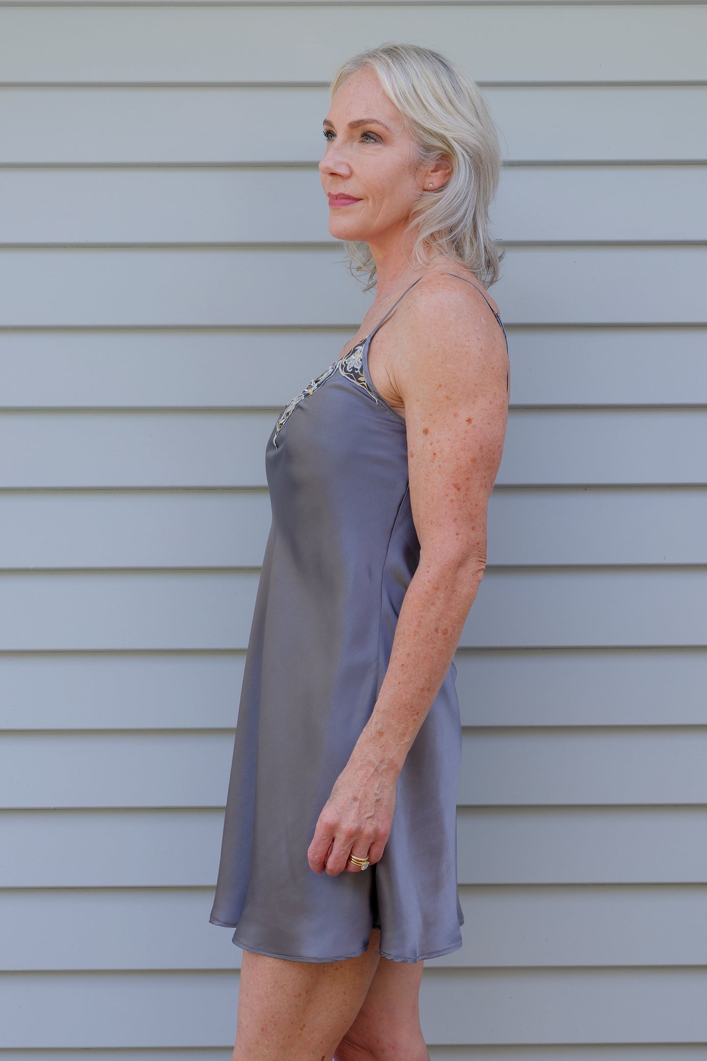 Silk Lace Chemise from Carmen Kristen luxury Loungewear