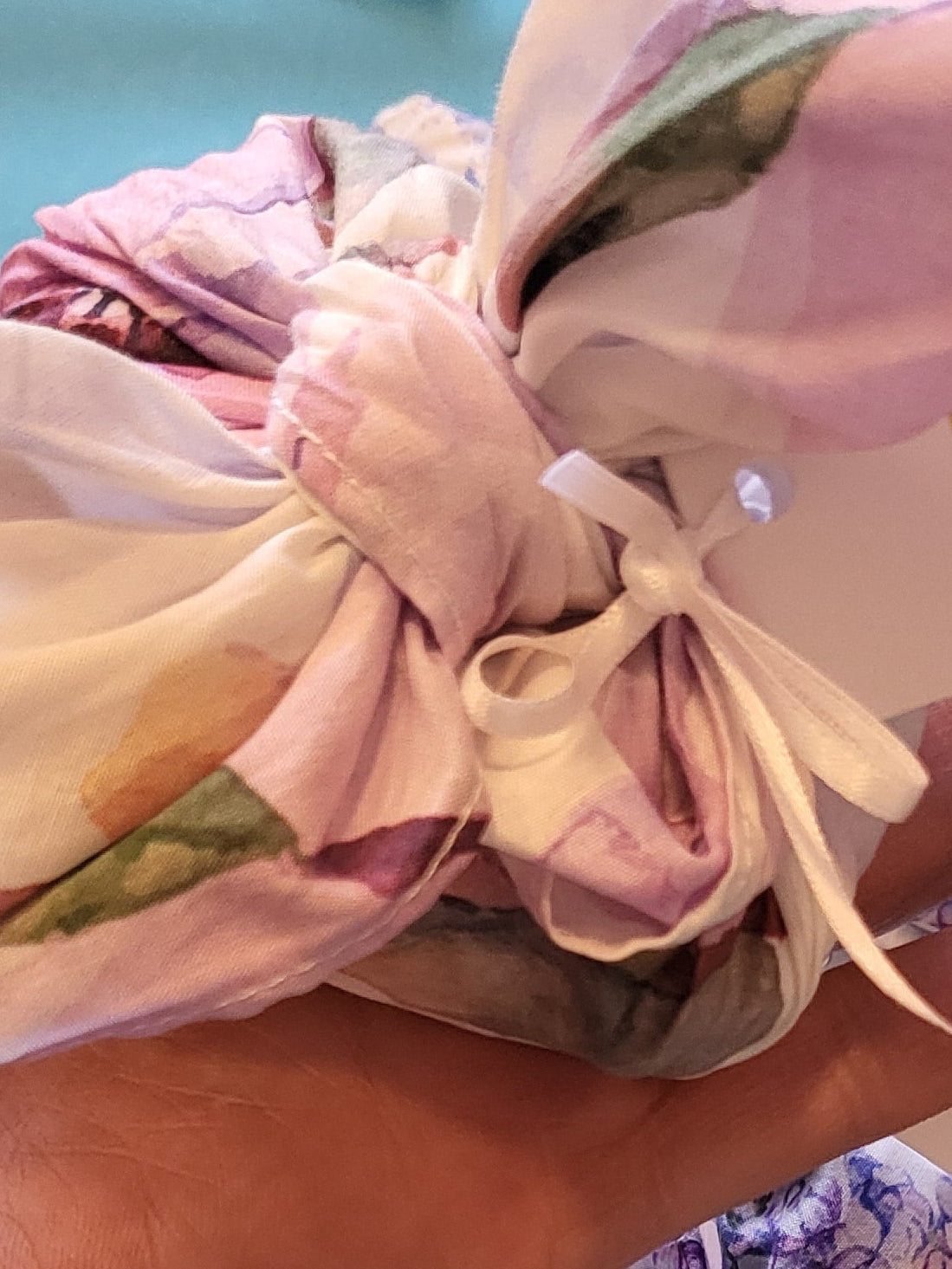 Handkerchief Wrapped Honeysuckle Soap from Carmen Kristen Luxury Loungewear