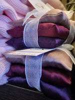 Lavender pillow stack from Carmen Kristen Luxury Loungewear