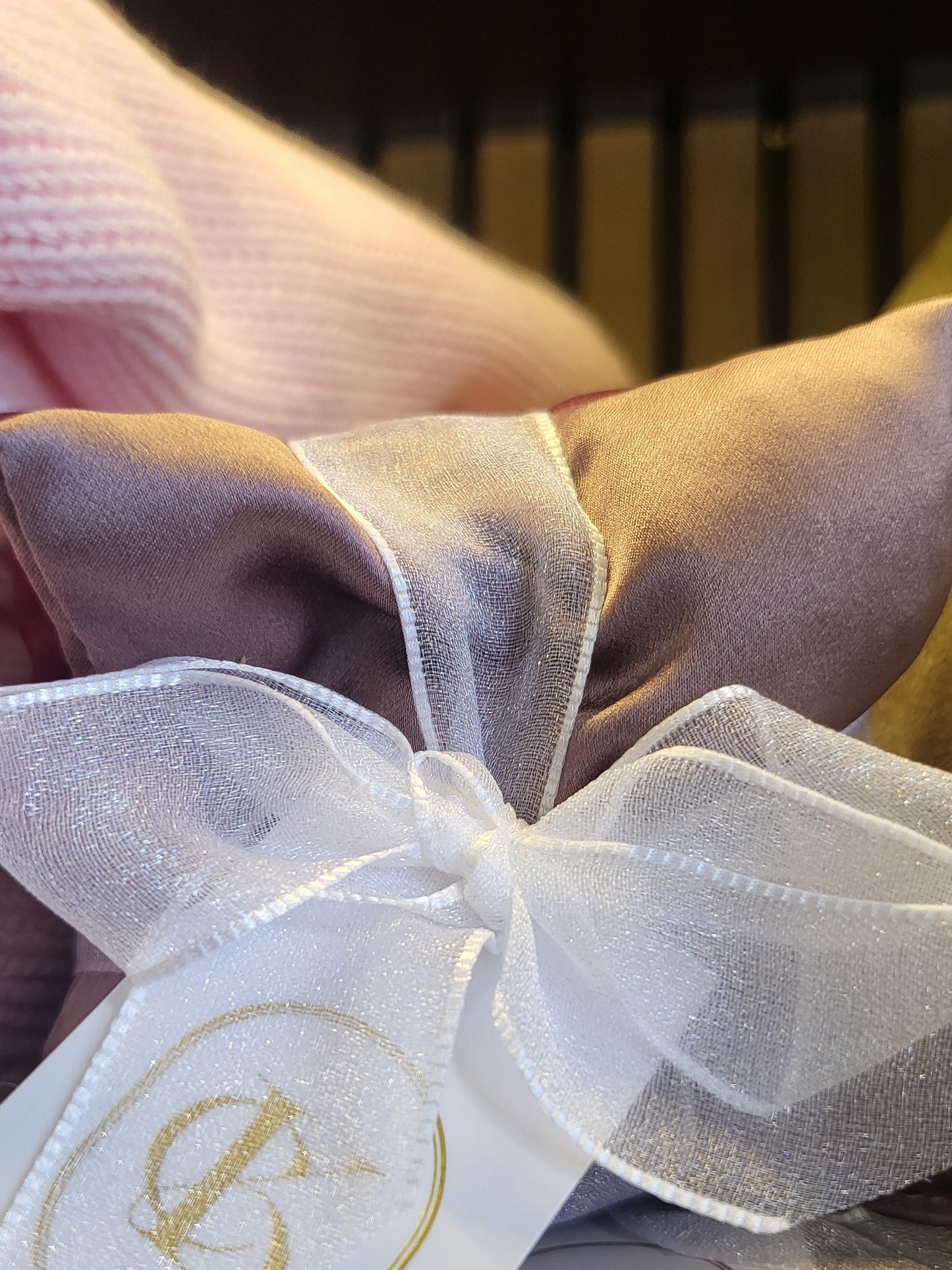 Lavender pillow stack from Carmen Kristen Luxury Loungewear