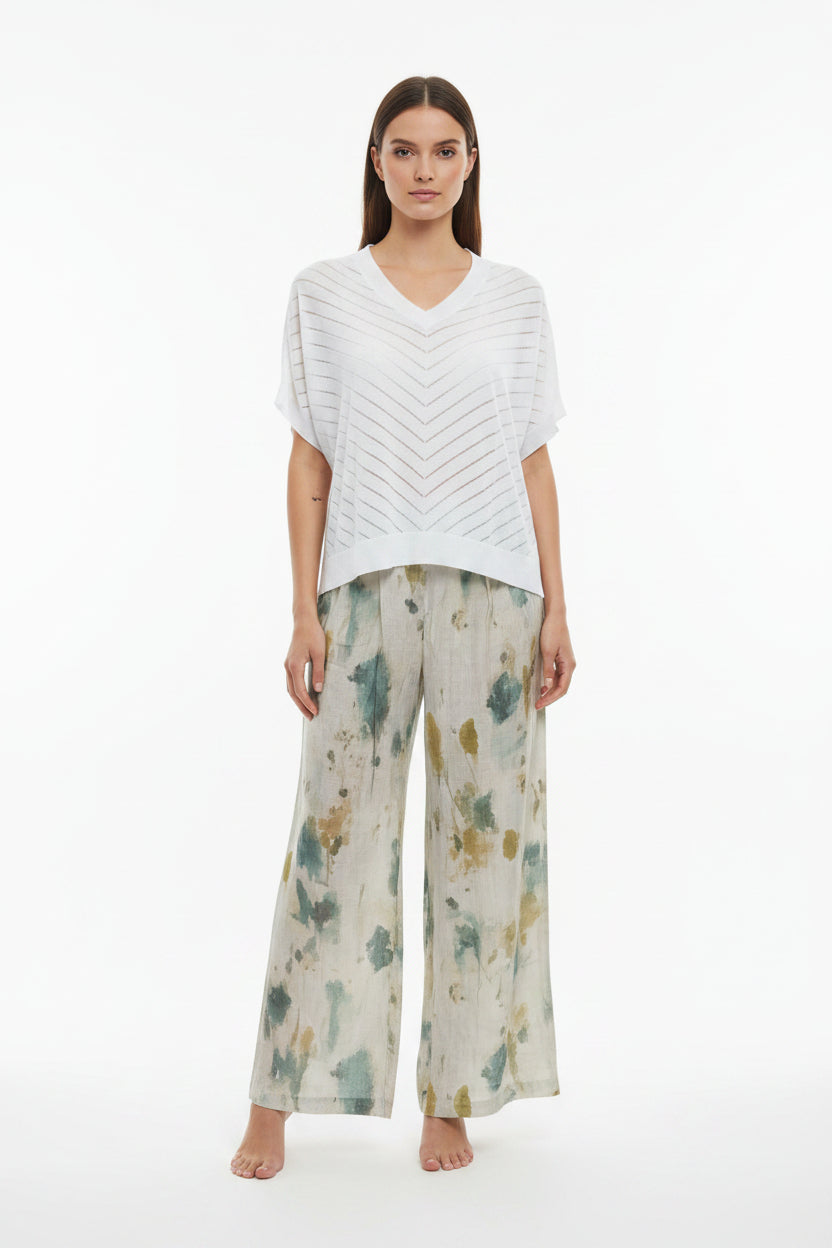 Detail Linen Top from LD&Co - White