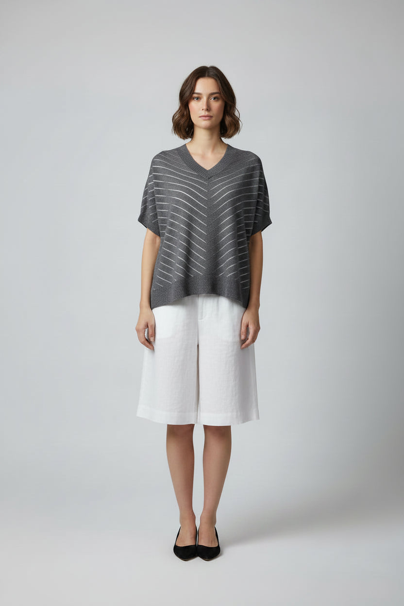 Detail Linen Top from LD&Co - Graphite