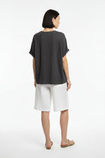 Detail Linen Top from LD&Co - Graphite