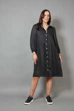 Studio Midi Shirt Dress - Ebony colour