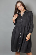 Studio Midi Shirt Dress - Ebony colour