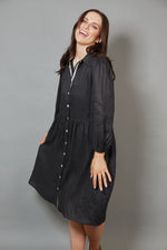 Studio Midi Shirt Dress - Ebony colour