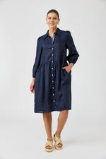 Studio Midi Shirt Dress - Navy colour