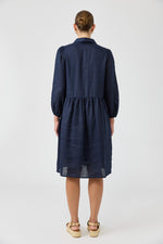 Studio Midi Shirt Dress - Navy colour