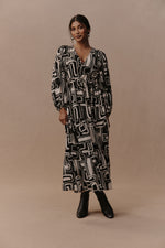 Elsie Maxi Dress - Geo print