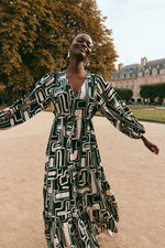 Elsie Maxi Dress - Geo print
