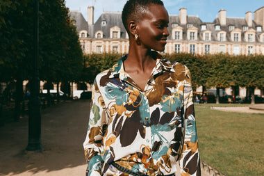 Elsie Shirt Dress - Botanical Tusk