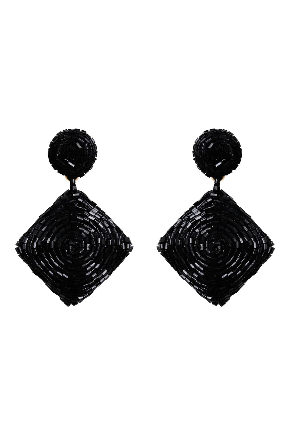 Elsie Square Earring - Black