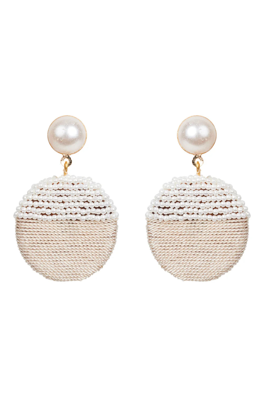 Elsie Round Earring - Ecru