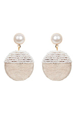 Elsie Round Earring - Ecru