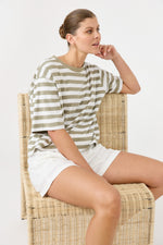 Studio Stripe T-shirt - Olive