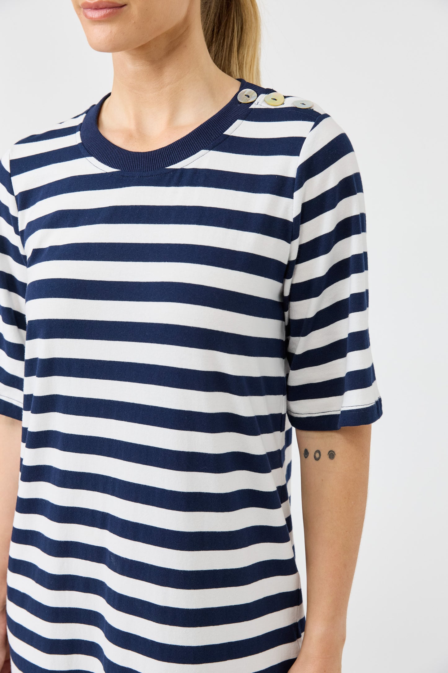 Studio Stripe T-shirt Dress - Indigo
