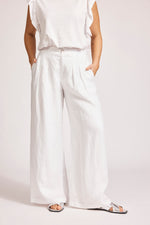 Miramar Palazzo Pant - White