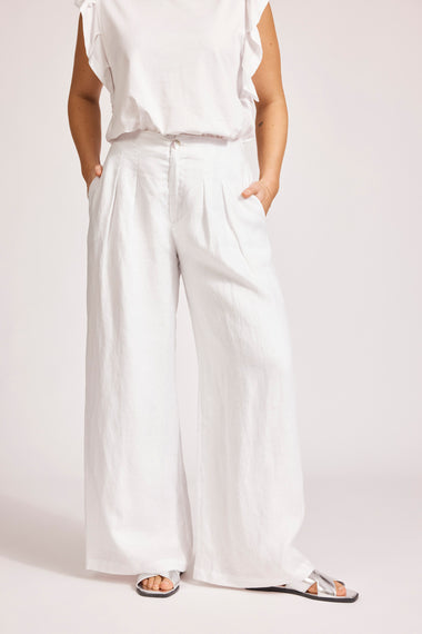 Miramar Palazzo Pant - White