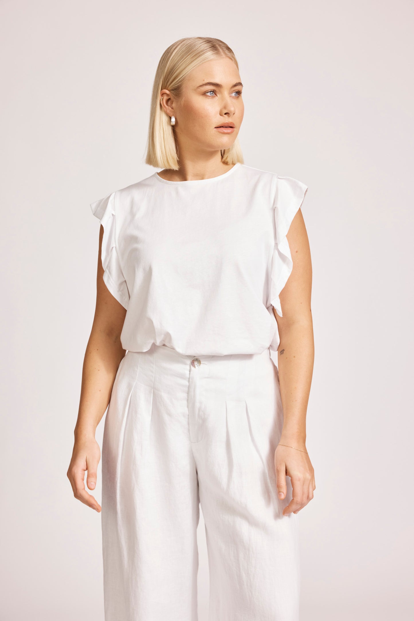 Miramar Palazzo Pant - White