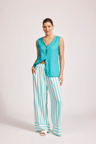 Treville Stripe Pant - Aqua