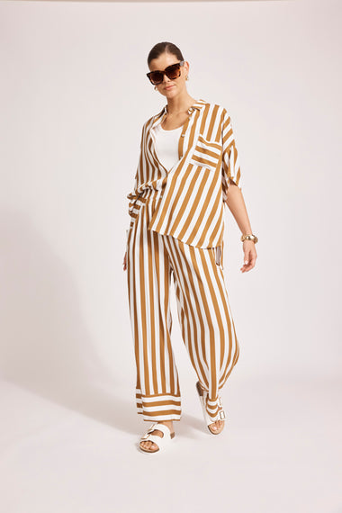 Treville Stripe Pant - Caramel