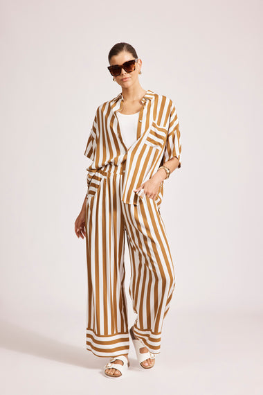 Treville Stripe Shirt - Caramel