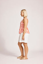 Treville Stripe Tank - Coral