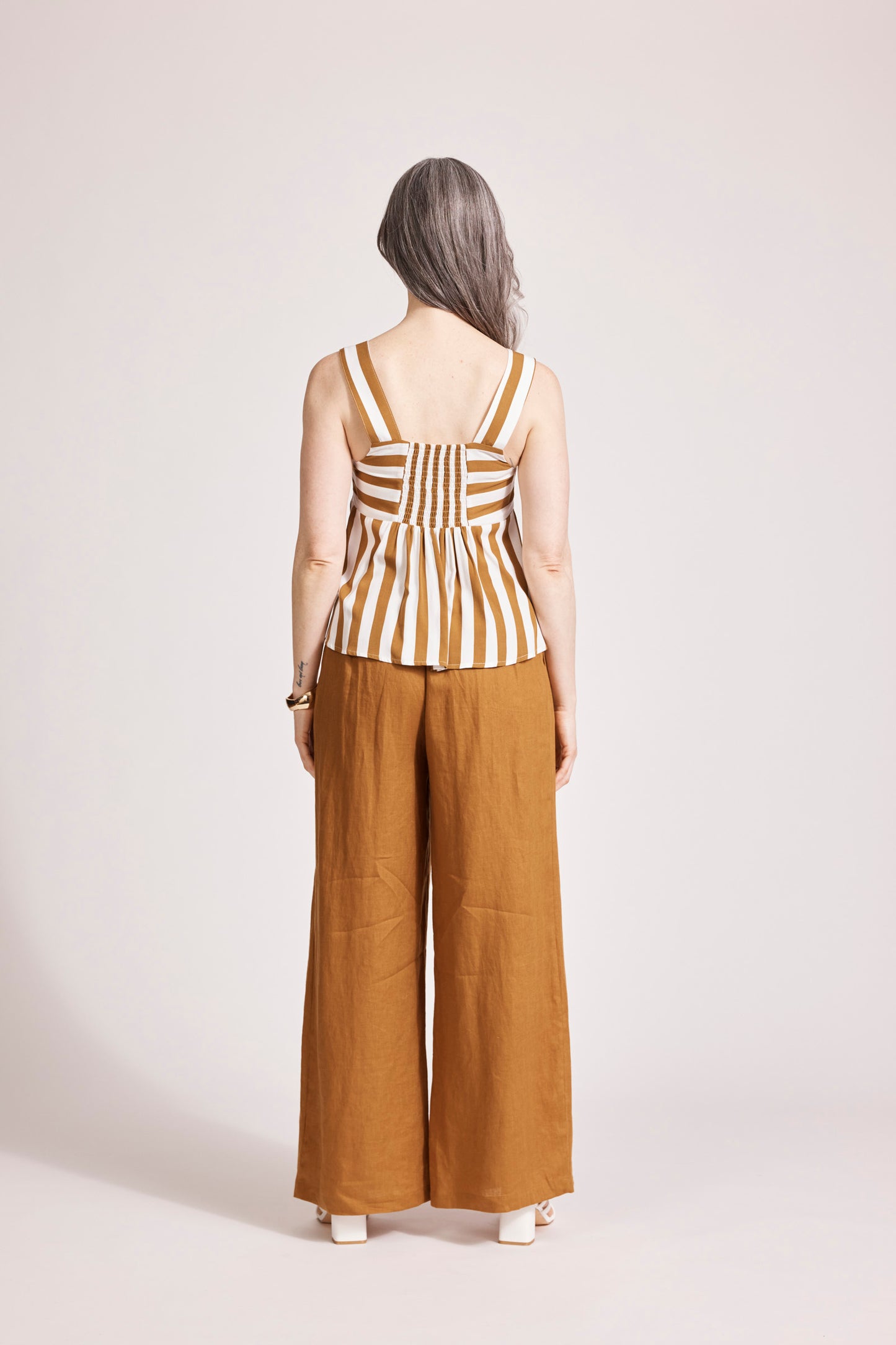 Treville Stripe Tank - Caramel