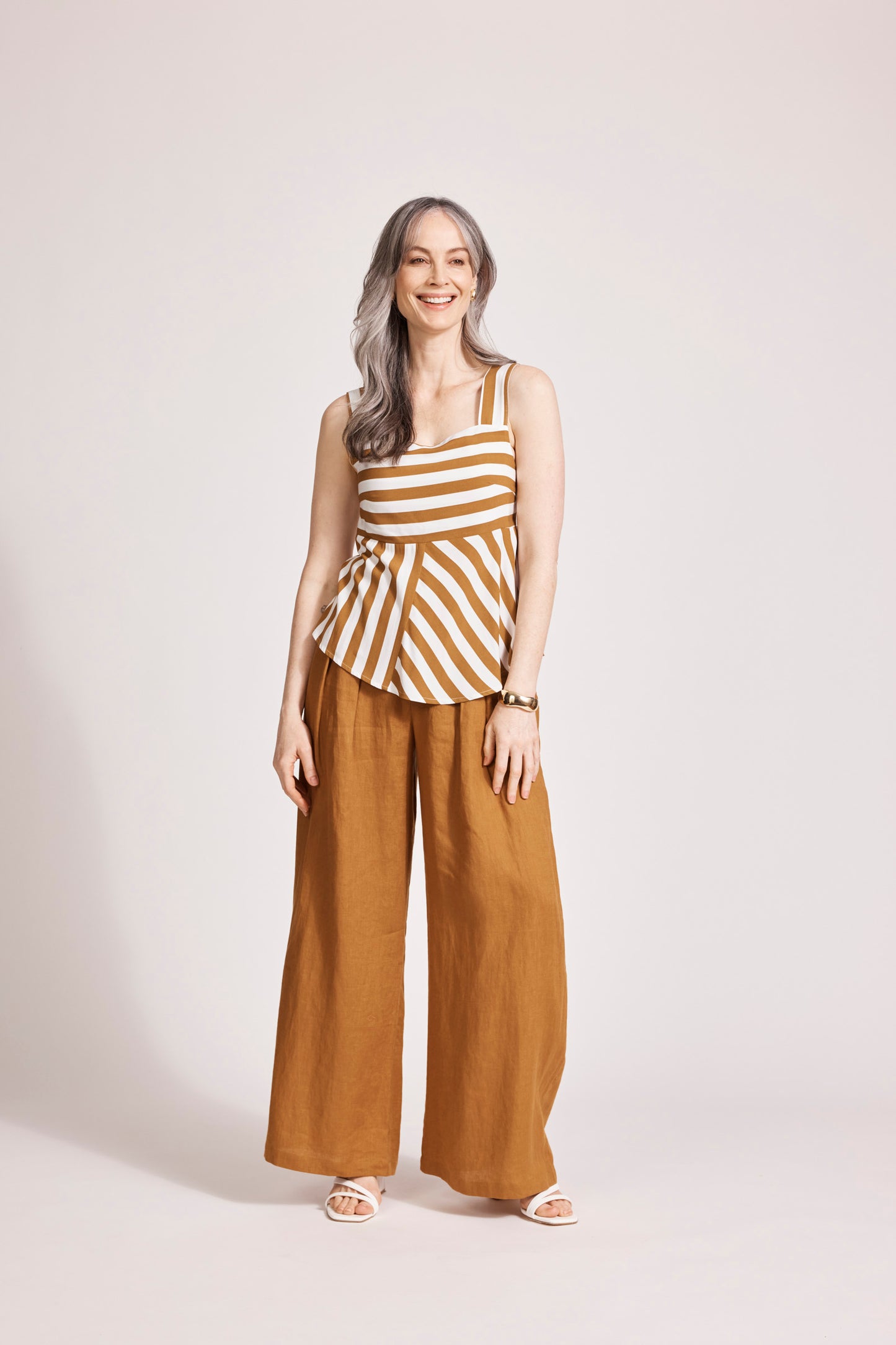 Treville Stripe Tank - Caramel