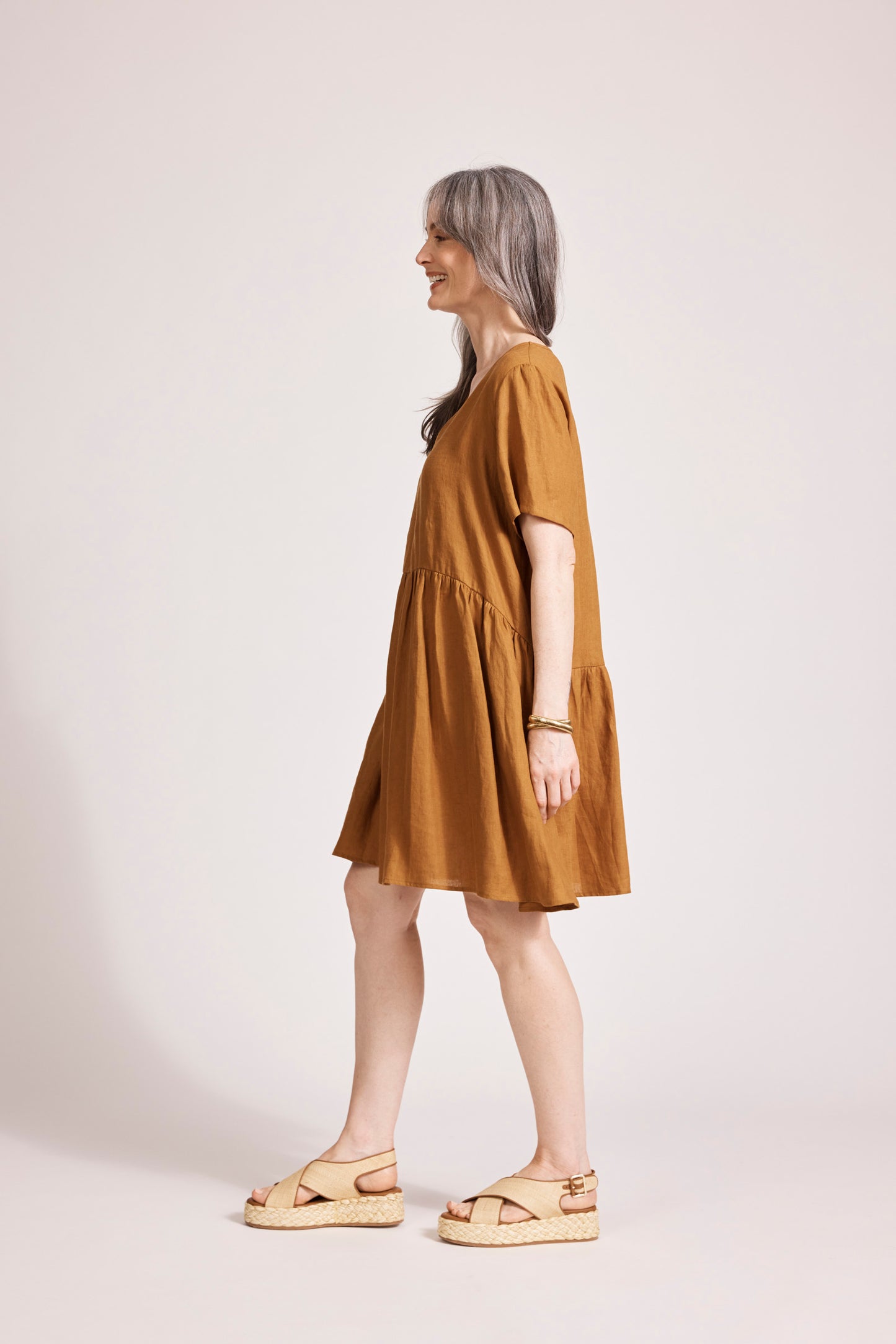 Miramar Midi Dress - Caramel