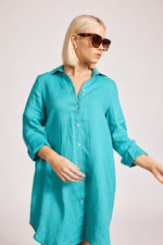 Miramar Shirt Dress - Lagoon
