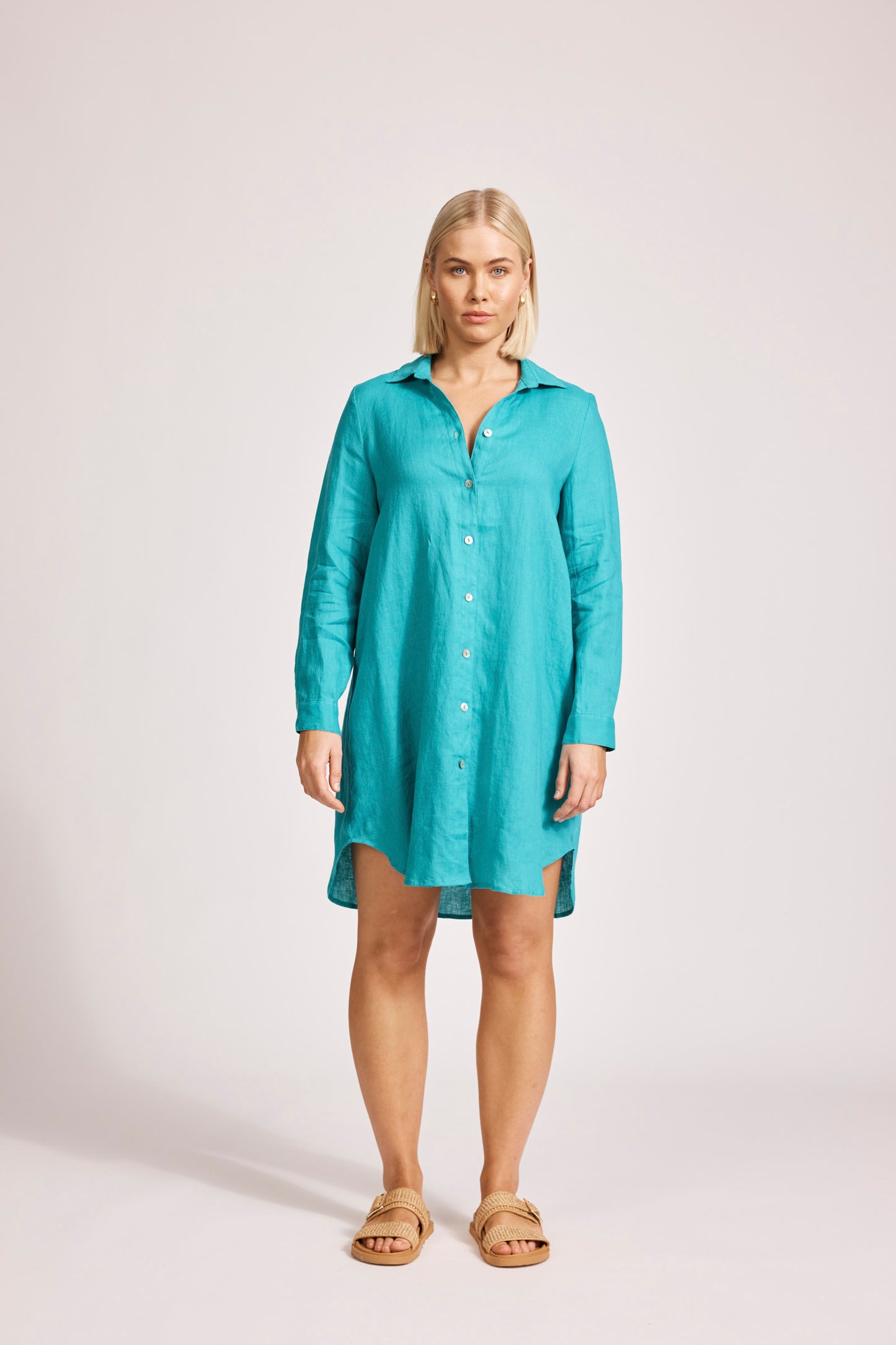 Miramar Shirt Dress - Lagoon