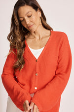Artemis Knit Cardigan - Coral