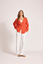 Artemis Knit Cardigan - Coral