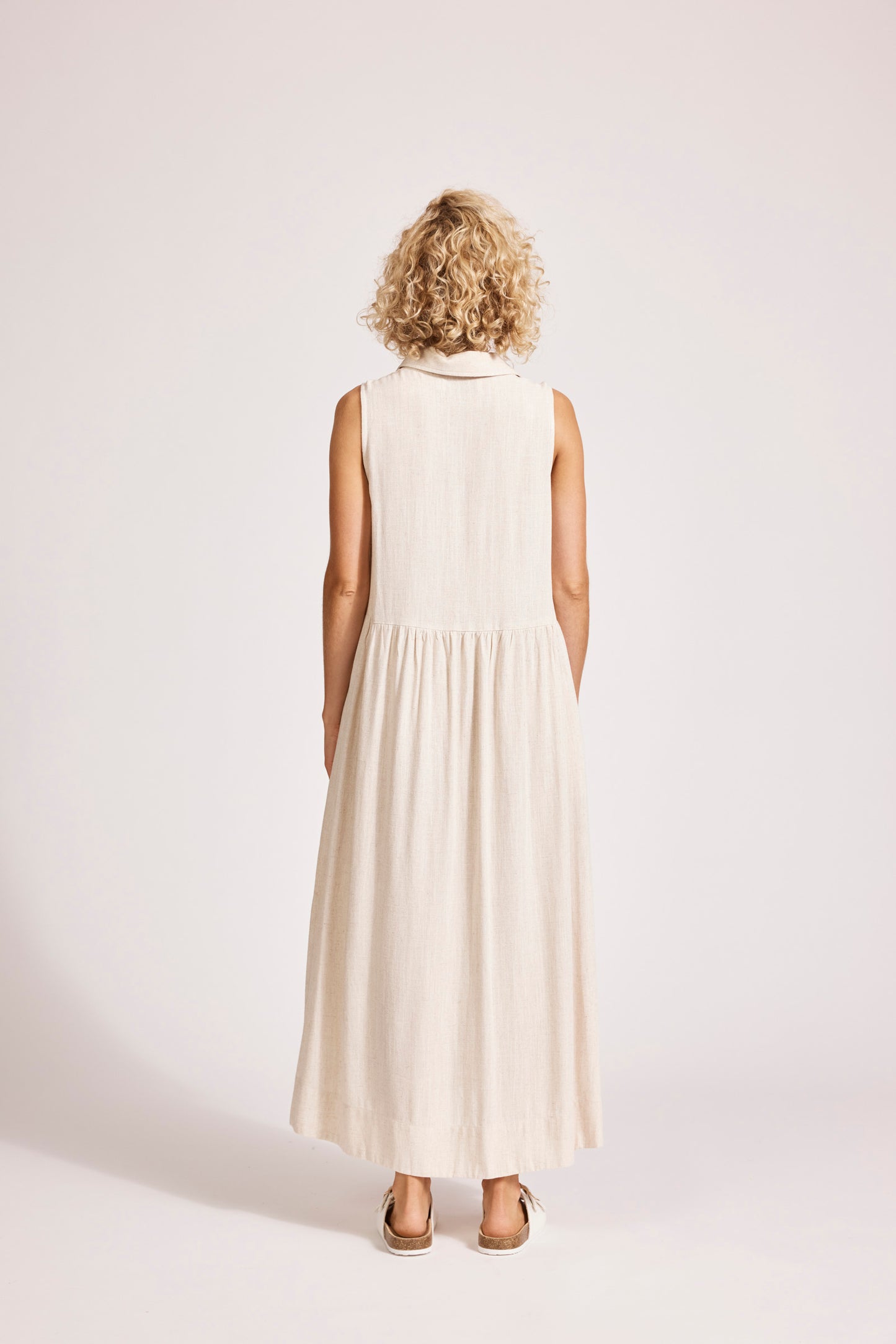 Alesia Sleeveless Shirt Dress - Tusk