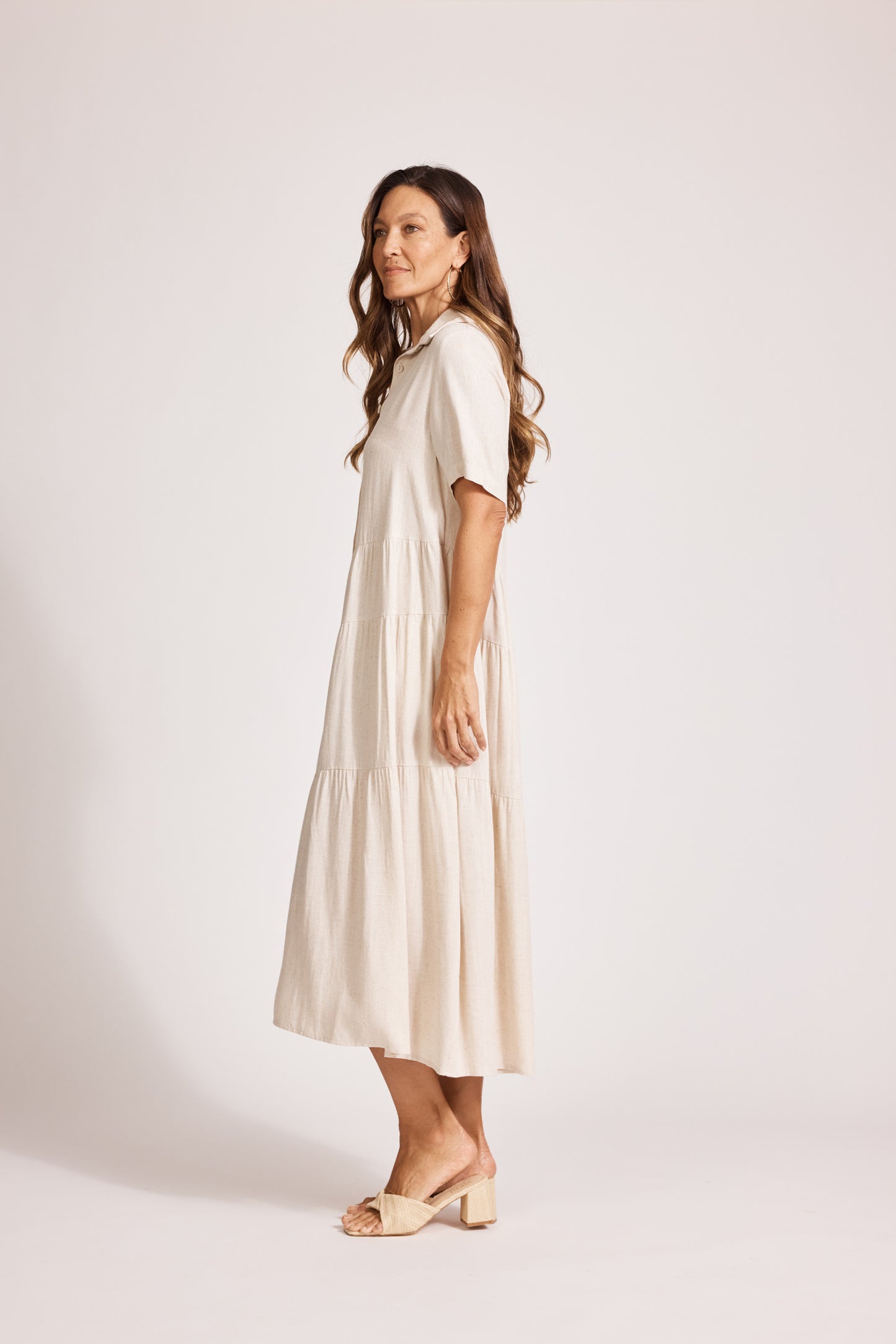 Alesia Tiered Shirt Dress