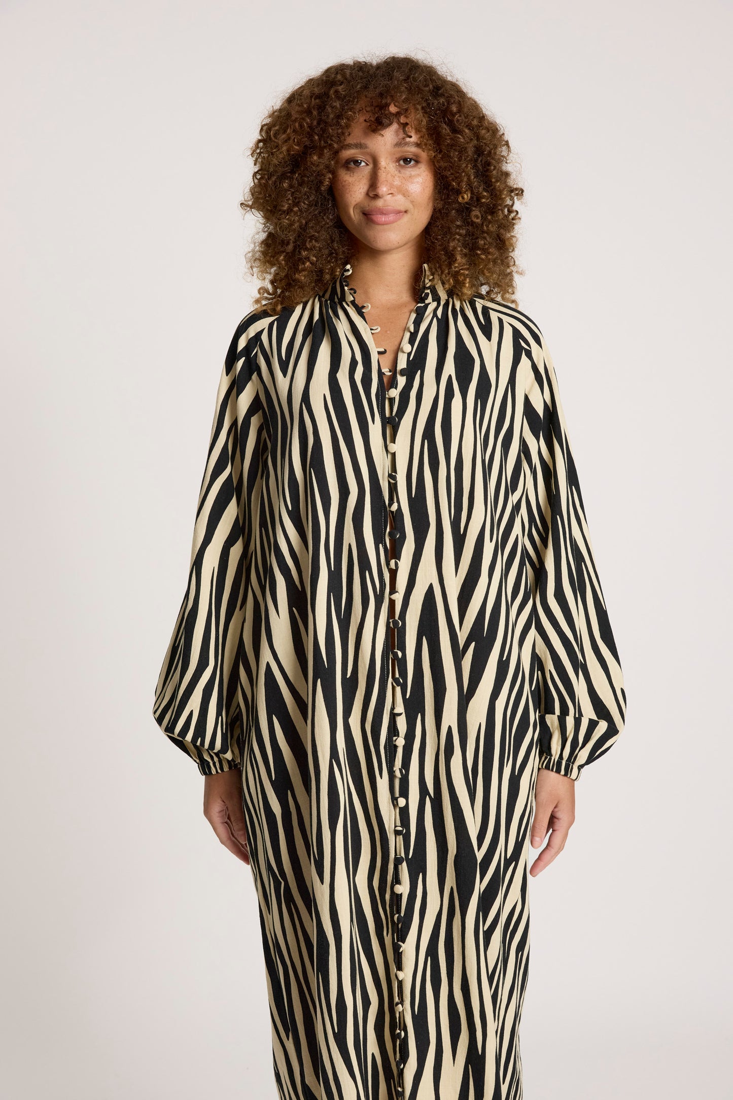 Bajau Button Dress from Eb+Ive - Savannah print
