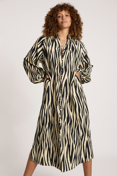 Bajau Button Dress from Eb+Ive - Savannah print