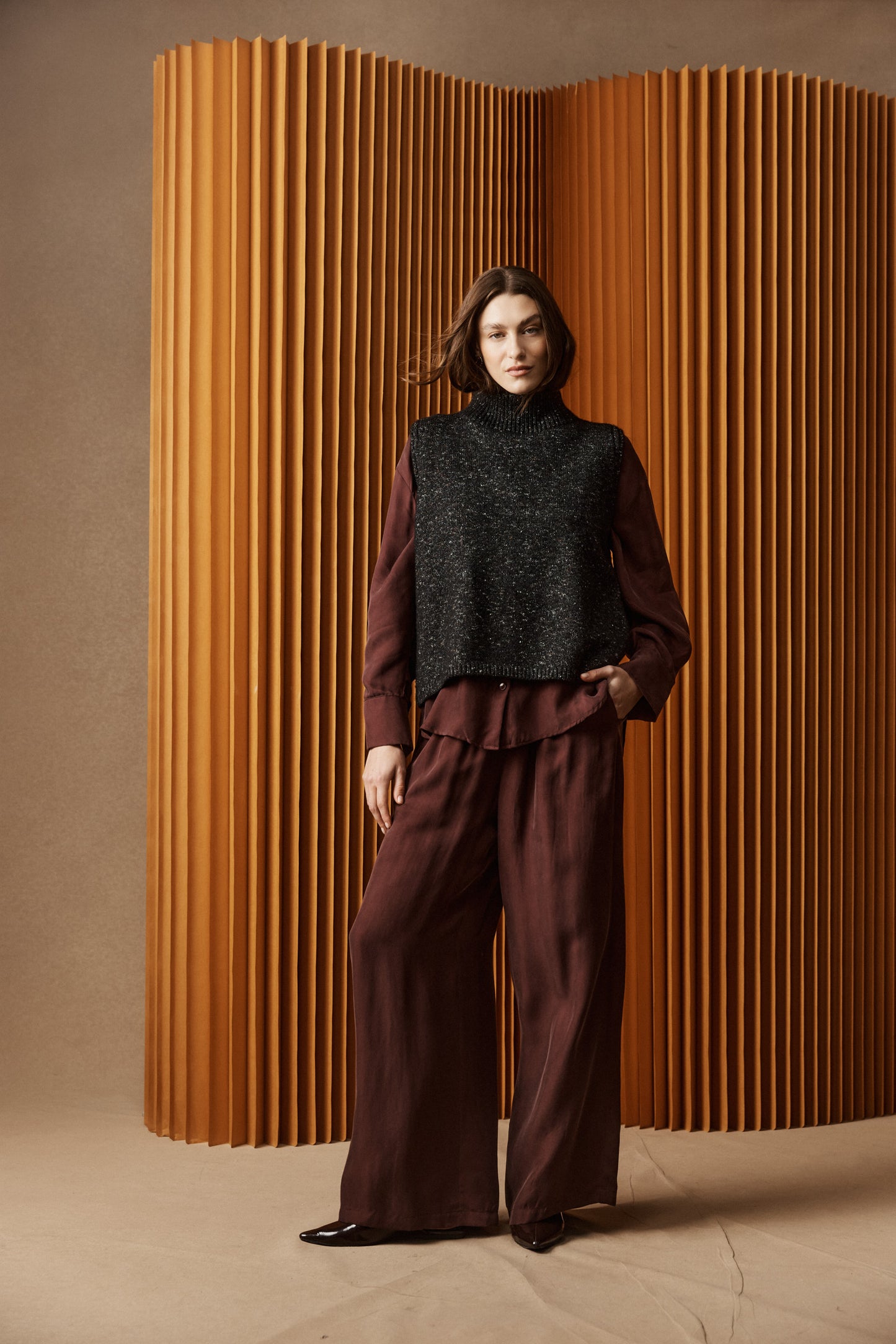 Calista Pant from Eb+Ive- Mahogany