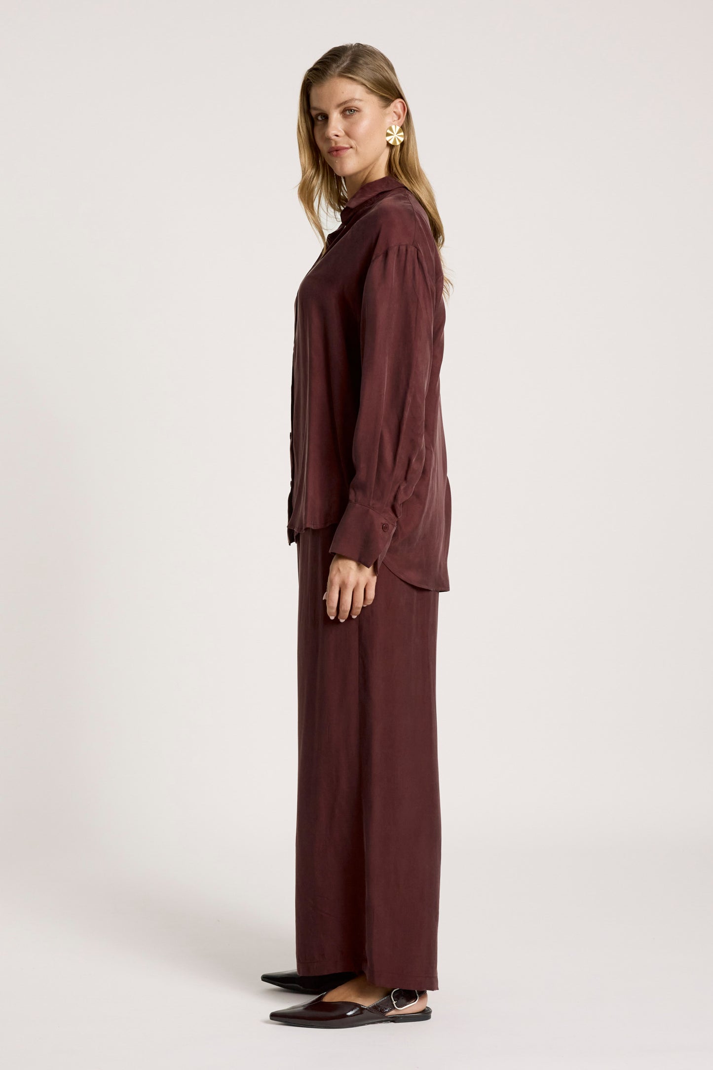 Calista Shirt from Eb+Ive - Mahogany colour