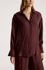 Calista Shirt from Eb+Ive - Mahogany colour