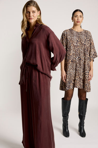 Calista Shirt from Eb+Ive - Mahogany colour