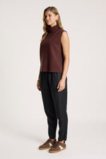 Zala Knit Vest from Eb+Ive - Mohagany colour